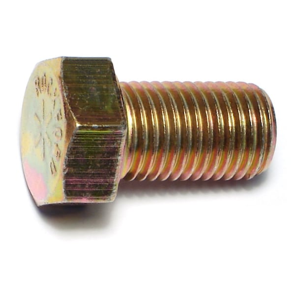 Midwest Fastener Grade 8, 7/16"-20 Hex Head Cap Screw, Zinc Yellow Steel, 3/4 in L, 50 PK 51637 - main